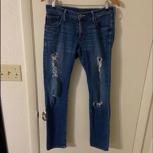 True religion distressed straight leg jean size 26